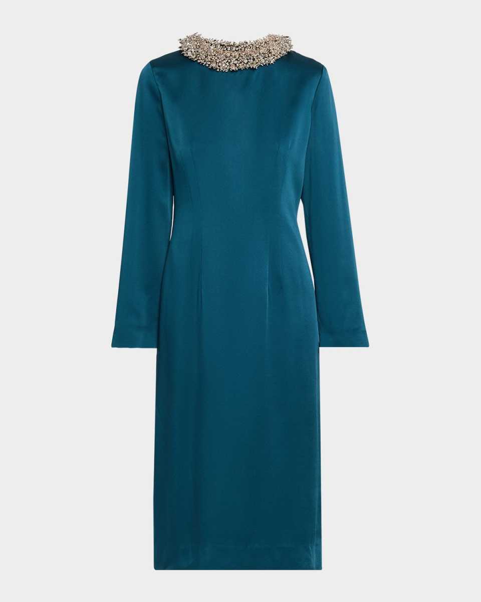 Danora Embellished Midi Sheath Dress